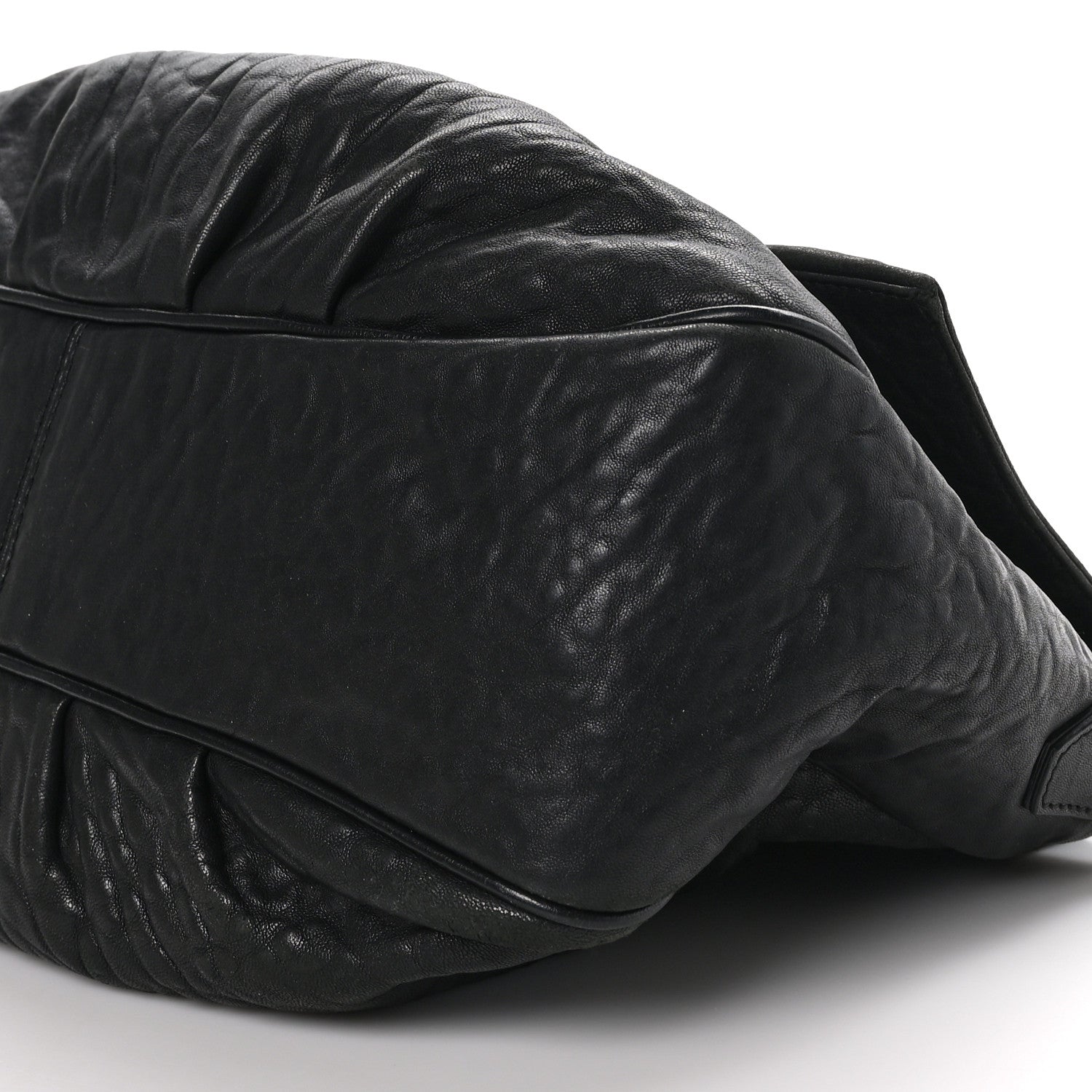 Fendi Crinkled Lambskin Mia Shoulder Flap Black 9 of 11