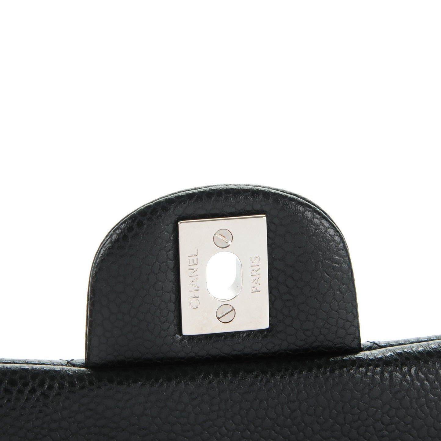 Caviar Quilted Mini Rectangular Flap Black