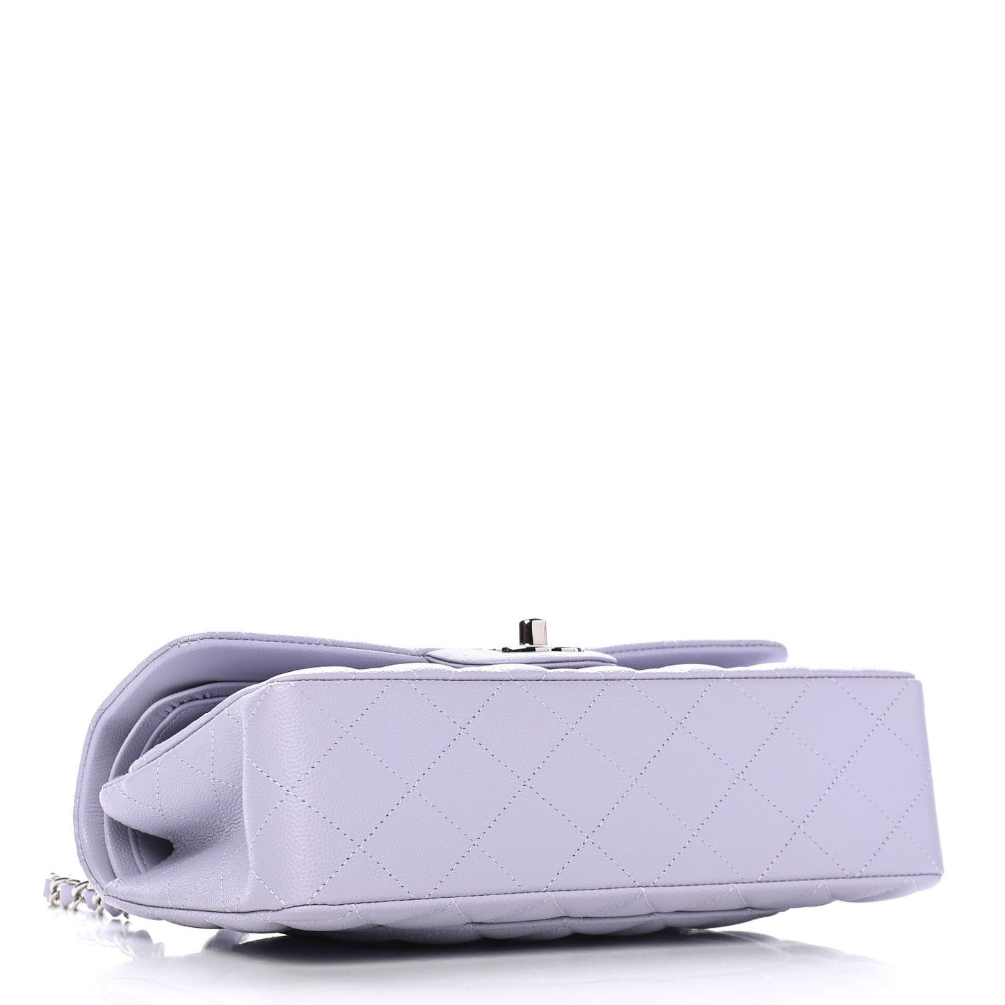 Caviar Quilted Small Double Flap Light Purple
