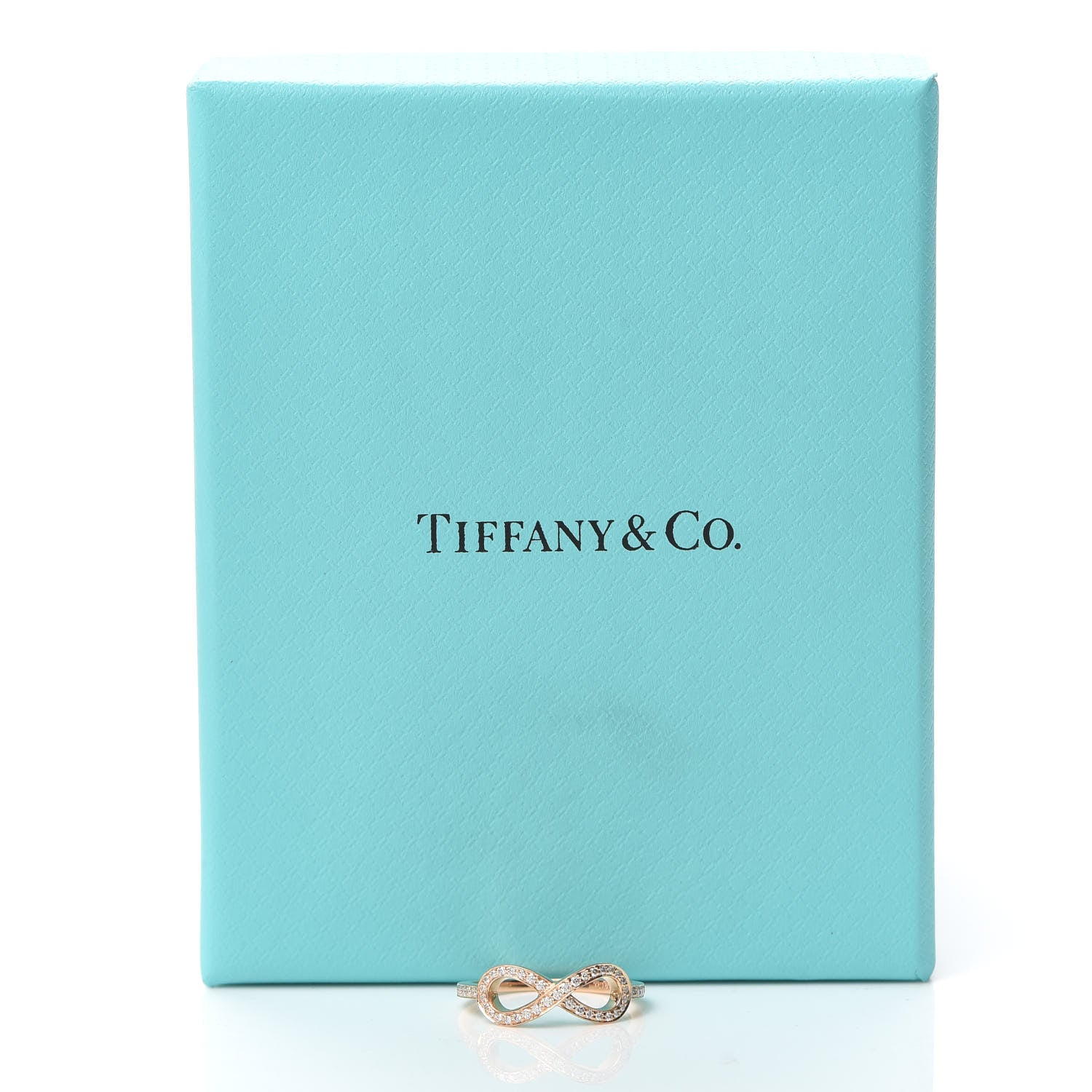 Tiffany 18K Rose Gold Diamond Infinity Ring 52 6 6 of 6