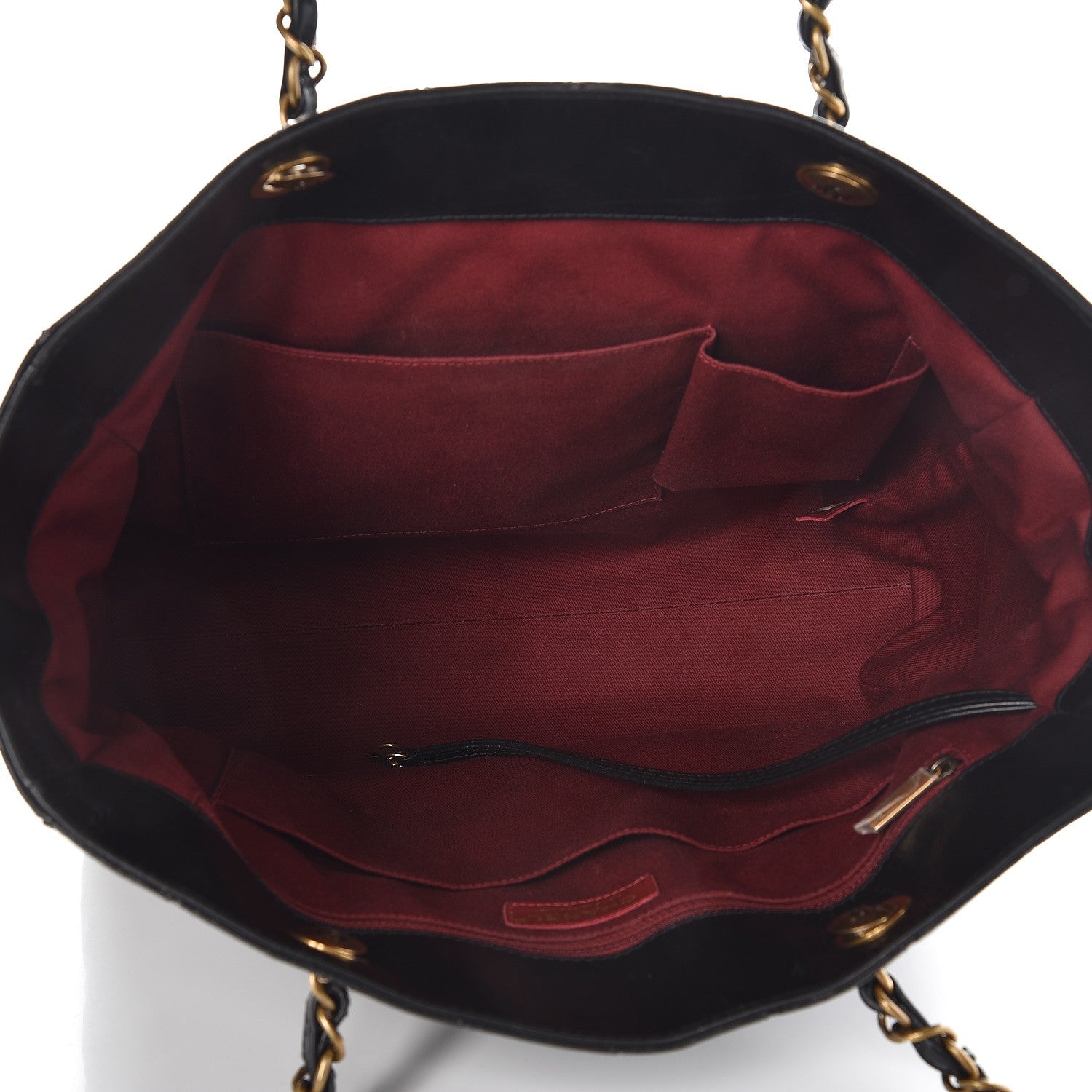 Chanel Glazed Calfskin Quilted Large Front Pocket Tote Black 5 of 12