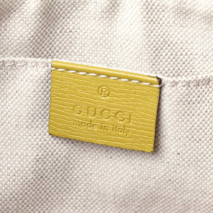 Gucci Calfskin Heartbeat Print Large Pouch Yellow Multicolor 6 of 11
