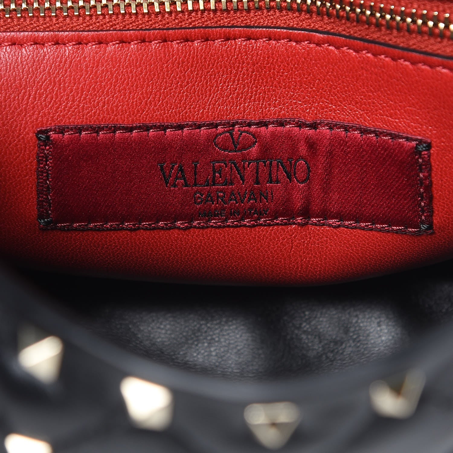 Valentino Garavani Lambskin Medium Rockstud Spike Shoulder Bag Black 6 of 11