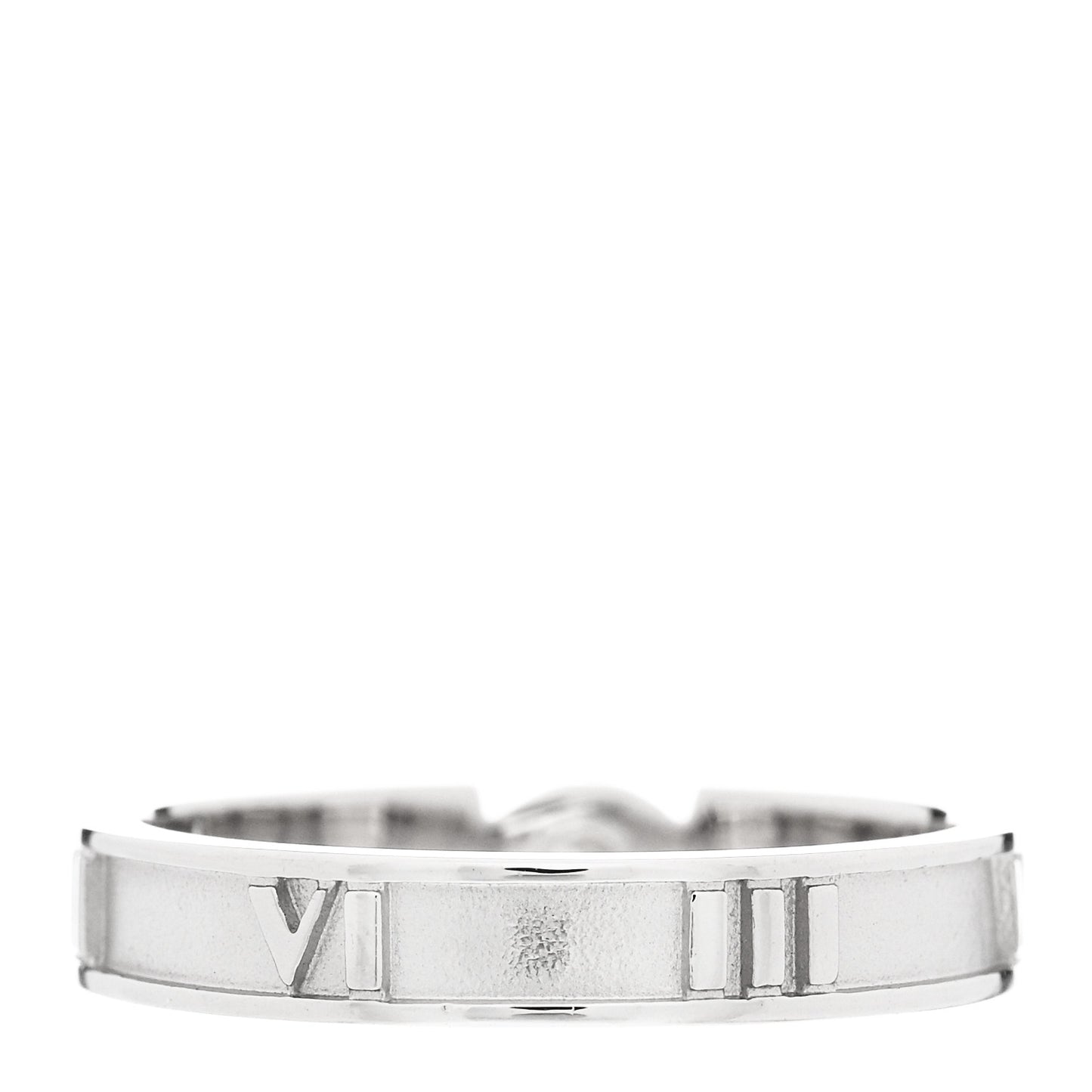 18K White Gold Diamond Atlas Solitaire Band Ring 46 3.75