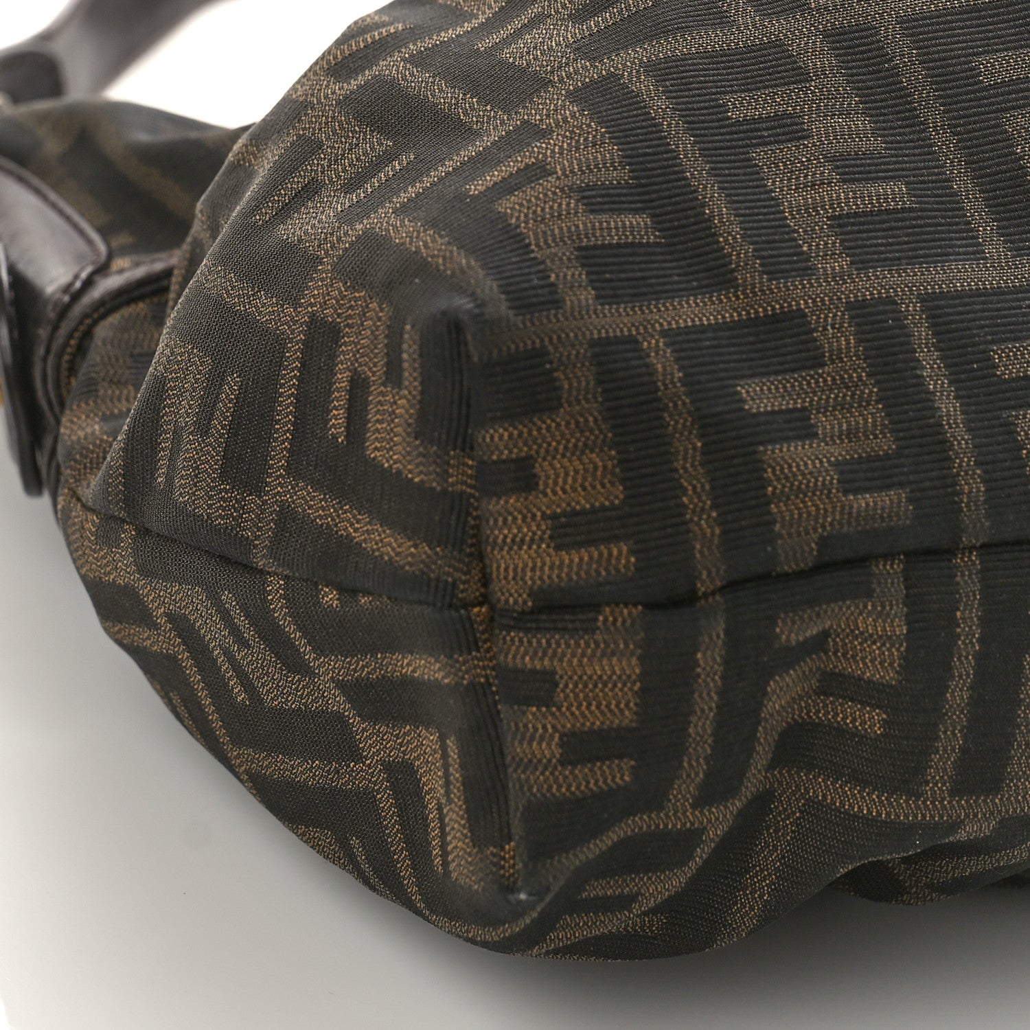 Fendi Zucca Cuoio Lucido Chef Hobo Tobacco Moro 7 of 8