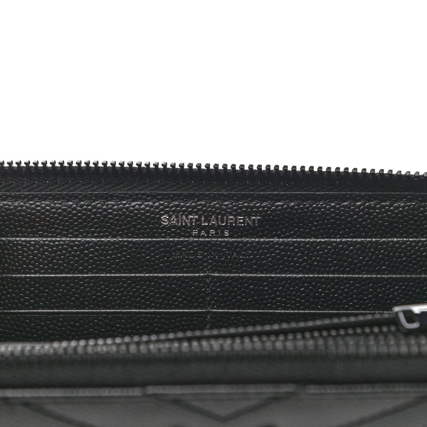 Grain De Poudre Matelasse Chevron Monogram Zip Around Wallet Black