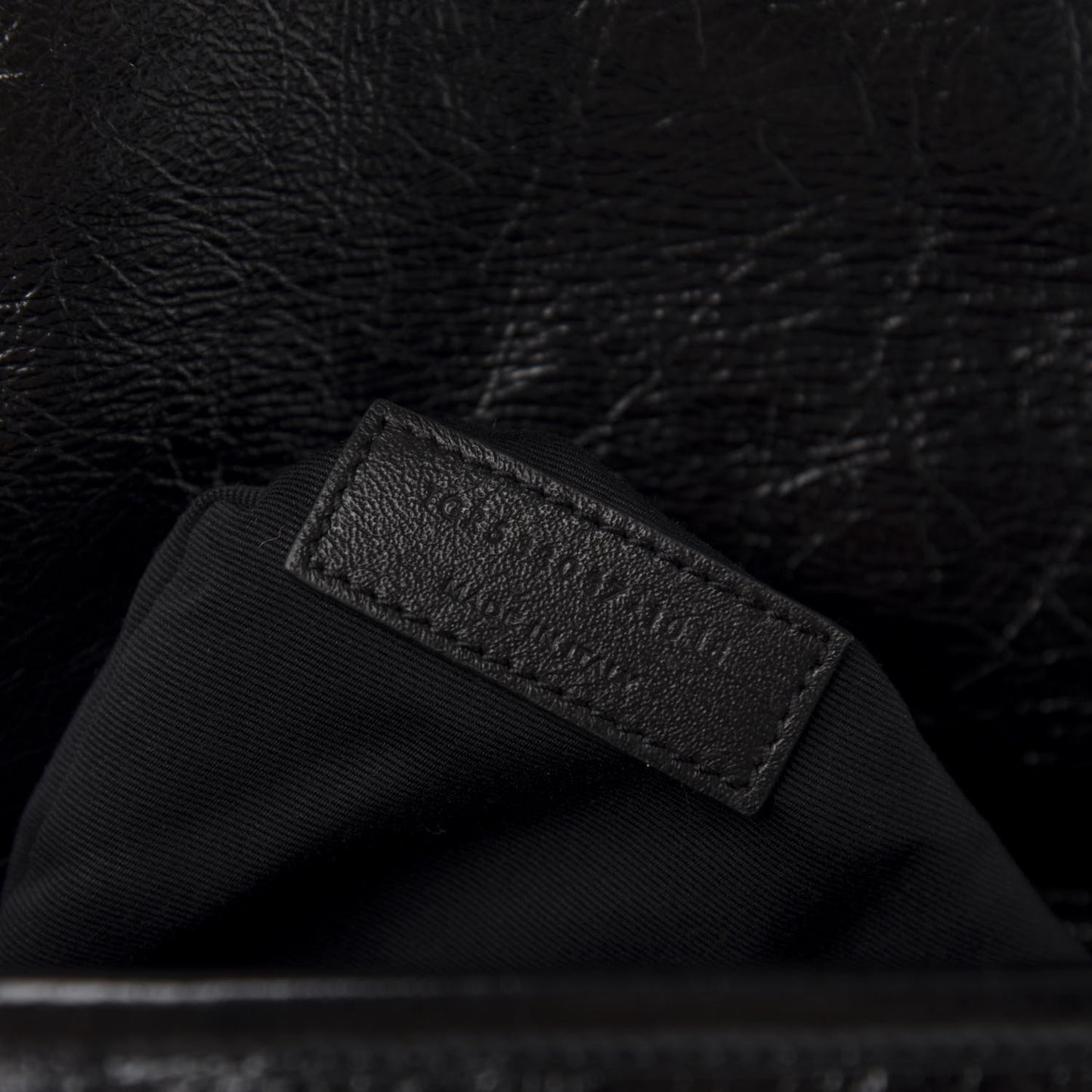 Crinkled Calfskin Matelasse Monogram Baby Niki Chain Satchel Black