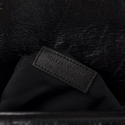 Saint Laurent Crinkled Calfskin Matelasse Monogram Baby Niki Chain Satchel Black 10 of 11
