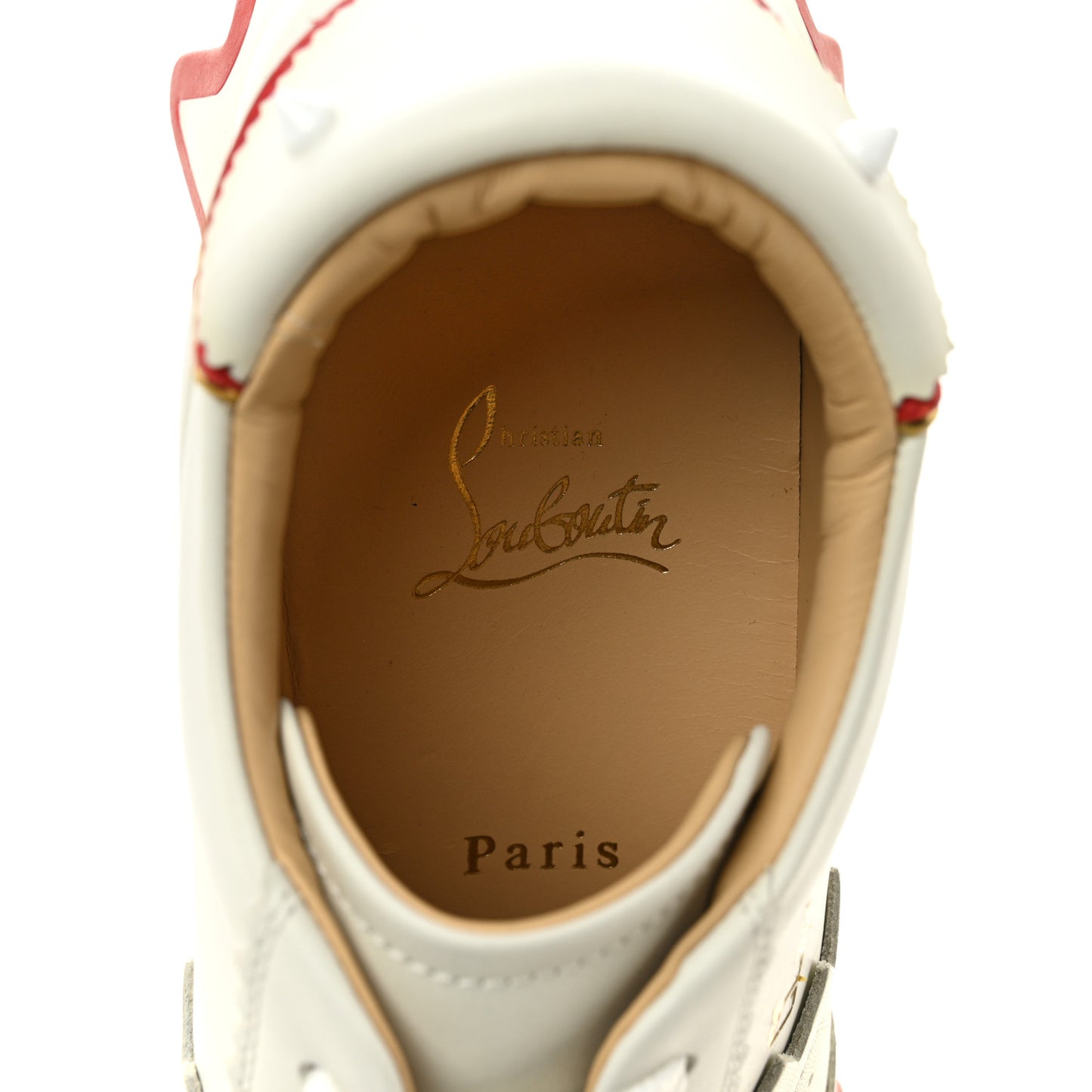 Calfskin Neoprene Womens Loubishark Sneakers 39 White