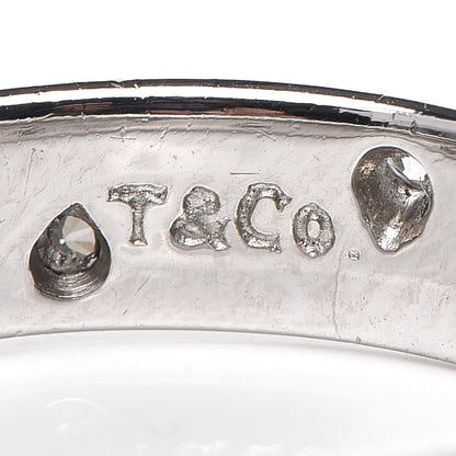 Tiffany Platinum Diamond 4mm Etoile Band Ring 50 5.5 4 of 5