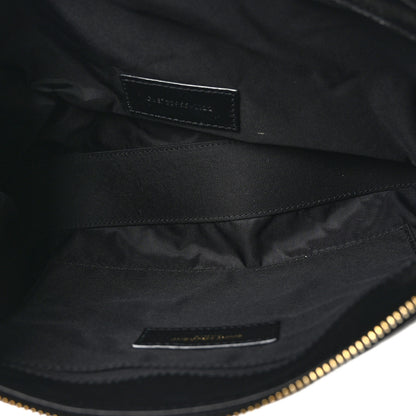 Saint Laurent Lambskin Quilted Gaby Cosmetic Pouch Black 5 of 11