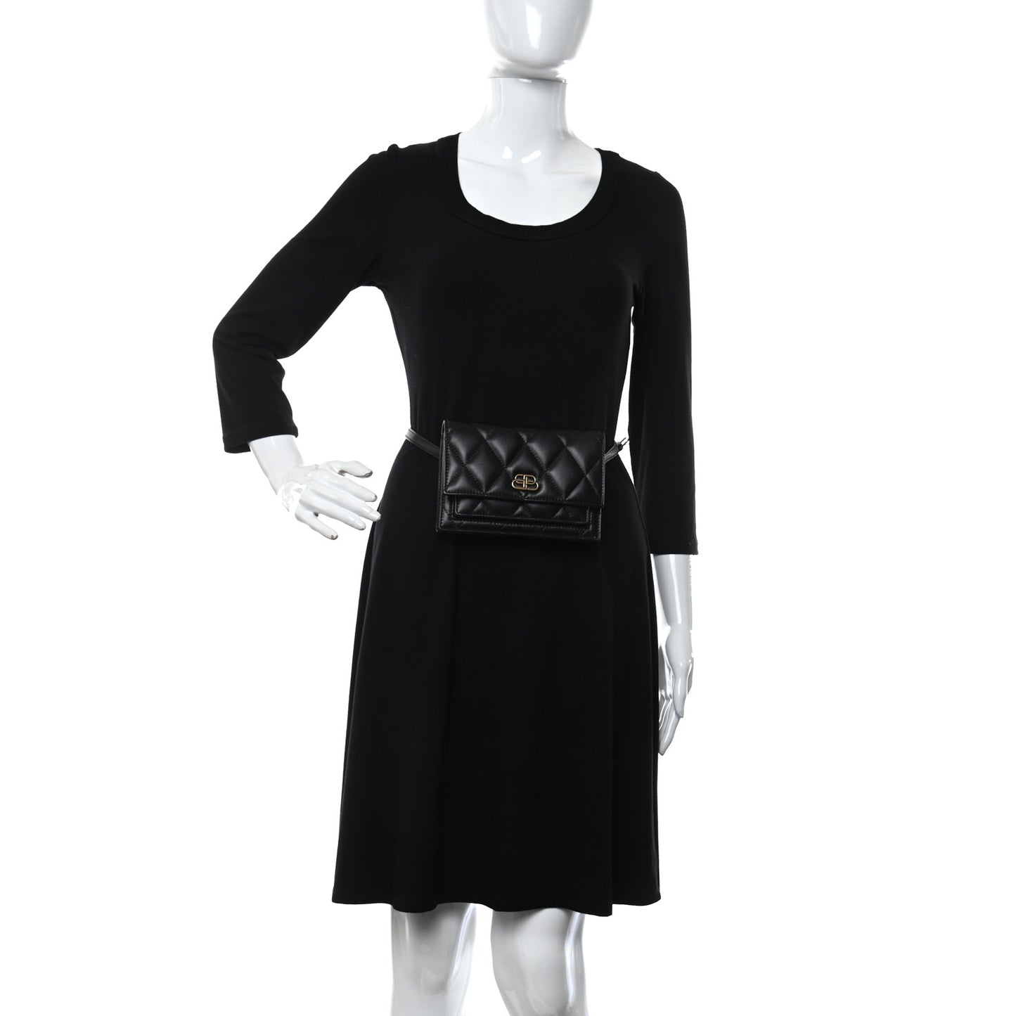 Nappa Calfskin Quilted XS Sharp Belt Bag Black