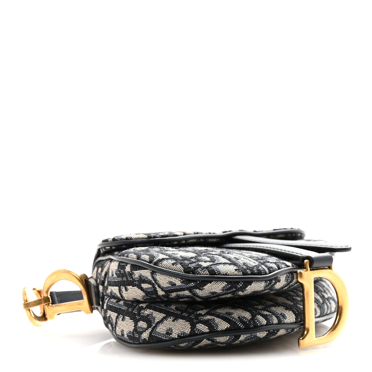 Christian Dior Oblique Mini Saddle Bag Blue 3 of 9