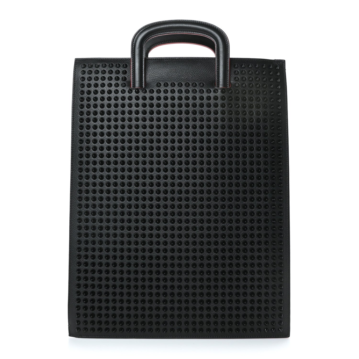 Christian Louboutin Calfskin Spiked Large Trictrac Portfolio Bag Black 1 of 7