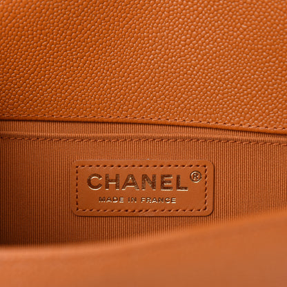 Chanel Caviar Quilted Small Boy Flap Light Brown 8 of 11