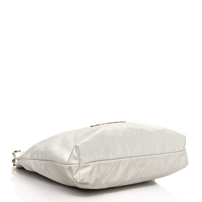 Chanel Shiny Calfskin Quilted Chanel 22 White 5 of 12