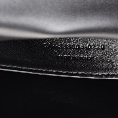 Saint Laurent Smooth Calfskin Leopard Print Medium Reversible Monogram Kate Satchel Black 9 of 15