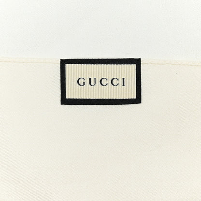 Gucci Wool Silk GG Monogram GGNat Scarf White 3 of 4