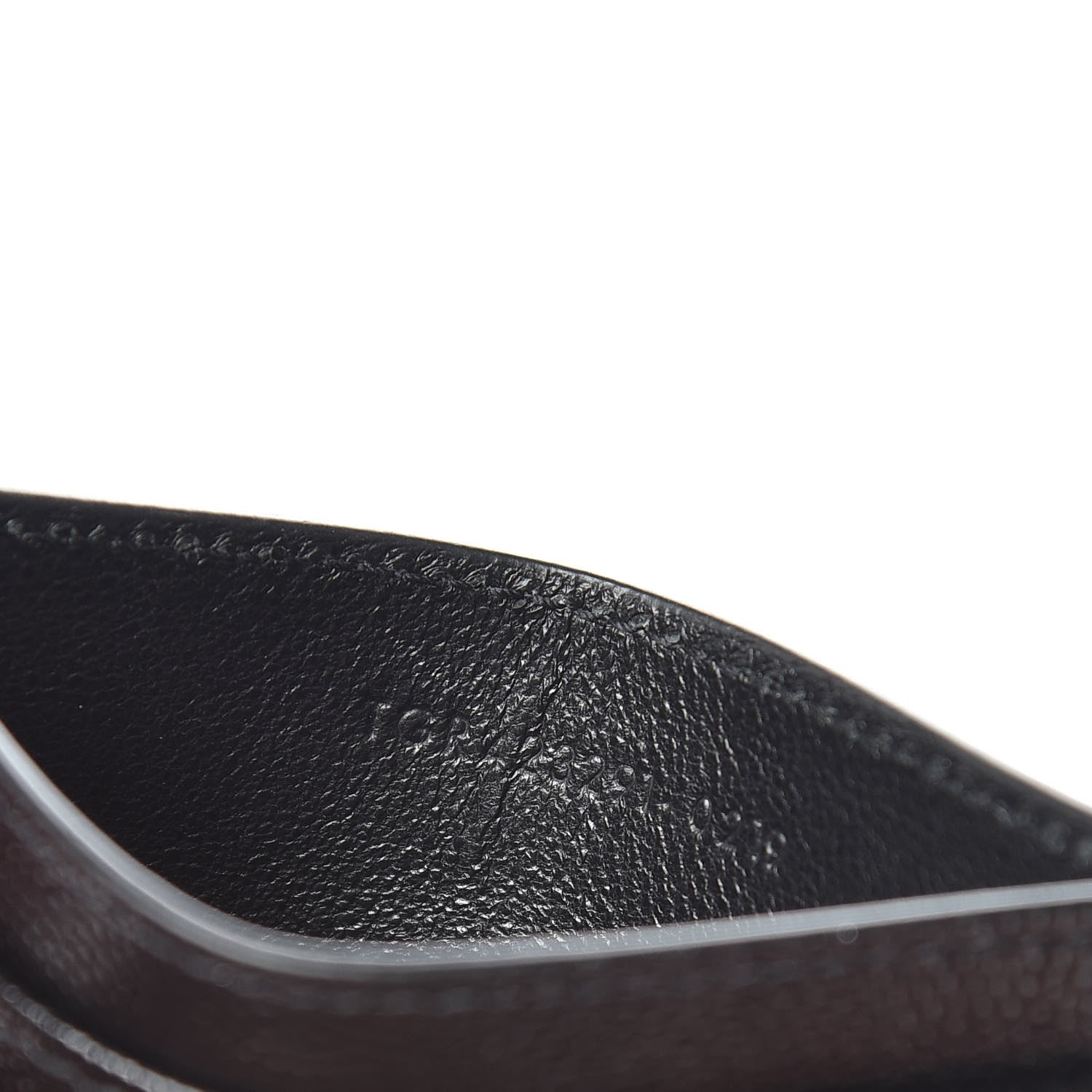 Saint Laurent Grain De Poudre Matelasse Chevron Monogram Credit Card Case Black 7 of 8