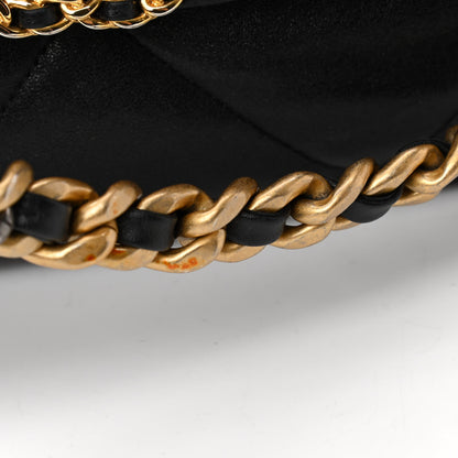 Chanel Goatskin Quilted Large Chanel 19 Flap Black 30 of 33