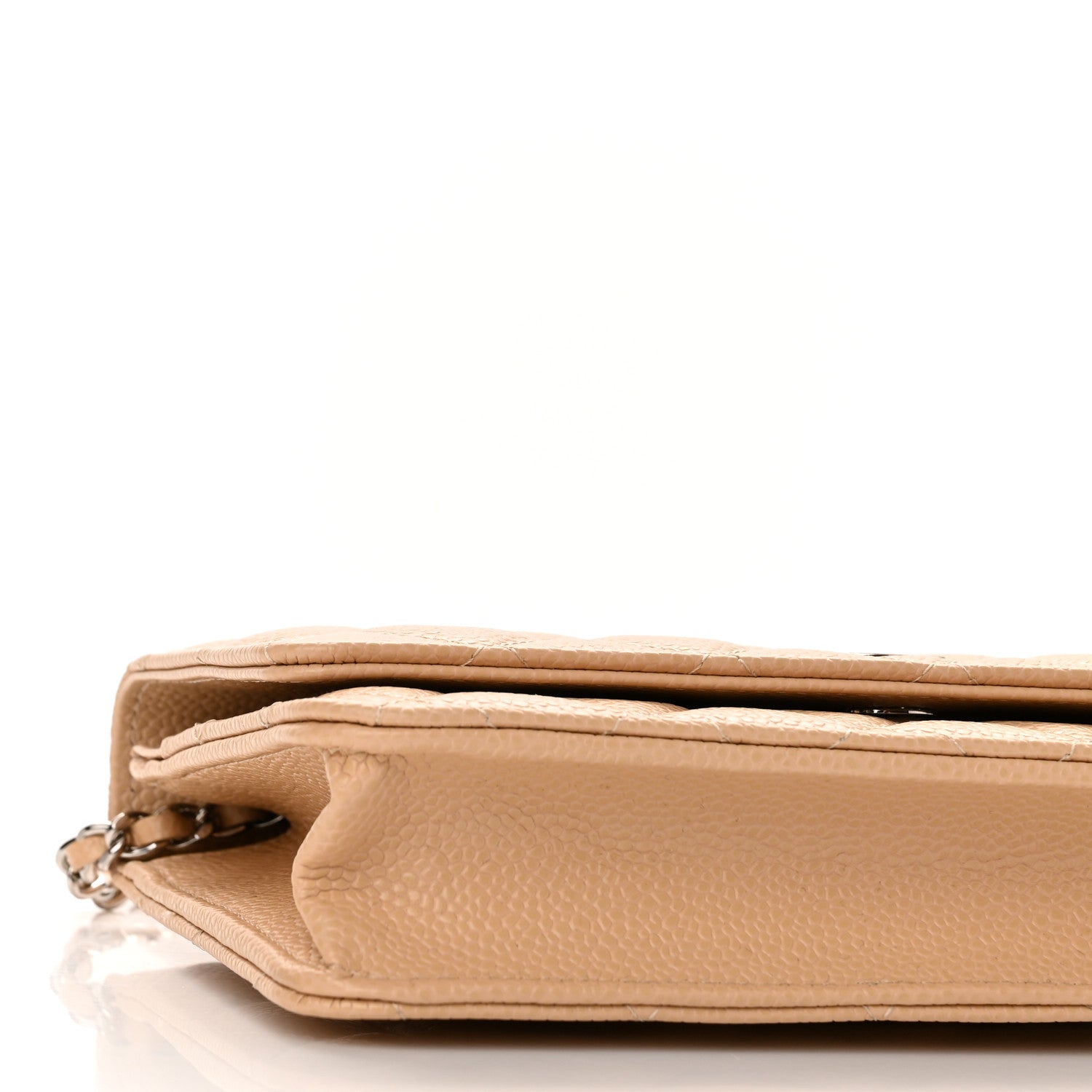 Chanel Caviar Quilted Wallet On Chain WOC Beige 10 of 12