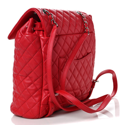 Chanel Lambskin Quilted Large Urban Spirit Backpack Red 2 of 9