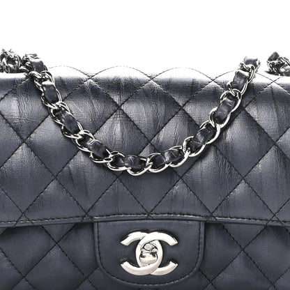 Chanel Iridescent Calfskin Quilted Mini Rectangular Flap Charcoal 8 of 11