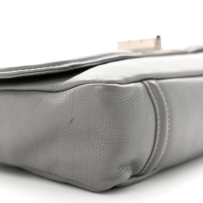 Chanel Grained Calfskin Mademoiselle Lock Bijoux Chain Flap Grey 9 of 12