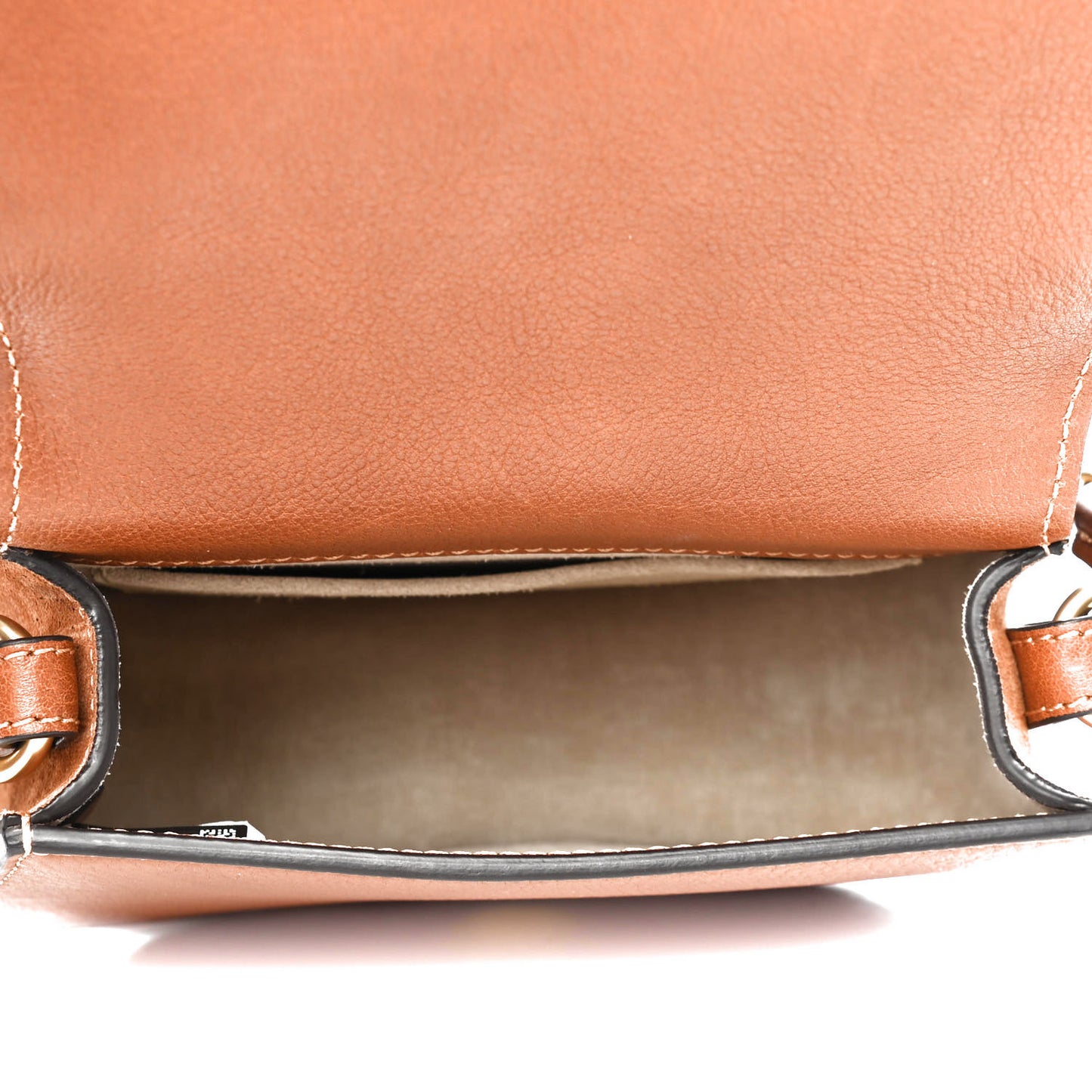 Calfskin Suede Small Nile Bracelet Bag Caramel