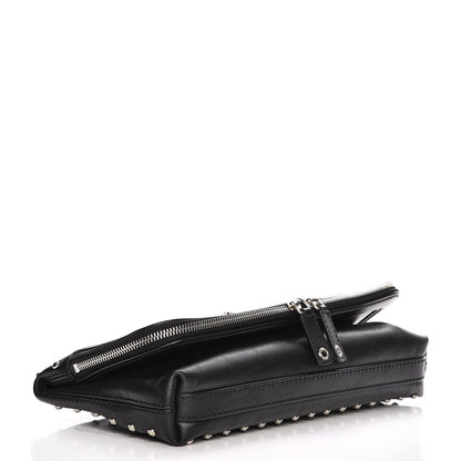 Alexander McQueen Calfskin Studded Padlock Skull Clutch Black 4 of 10