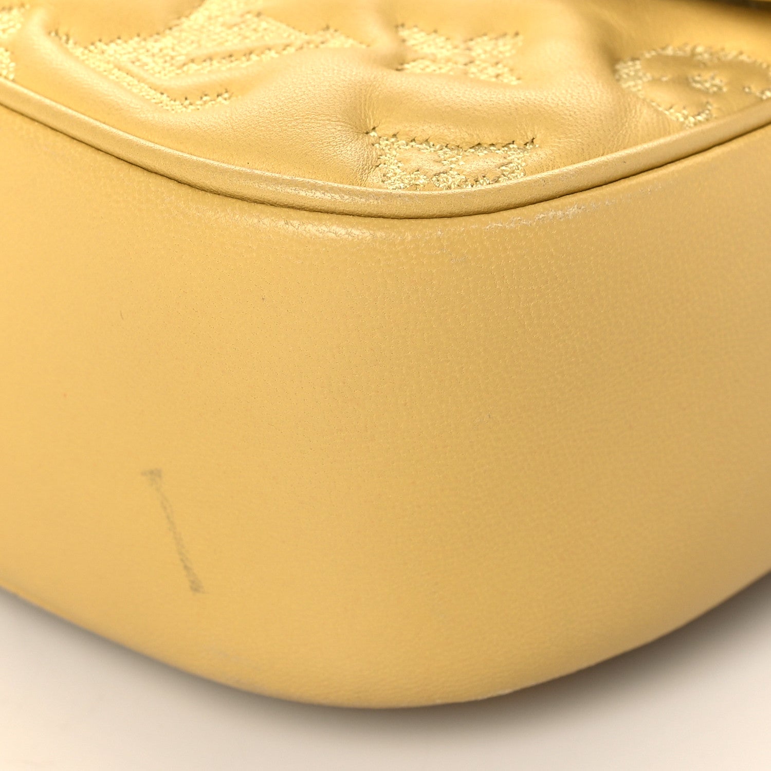 Louis Vuitton Lambskin Mama Broderie Pochette Jaune Pale 9 of 11