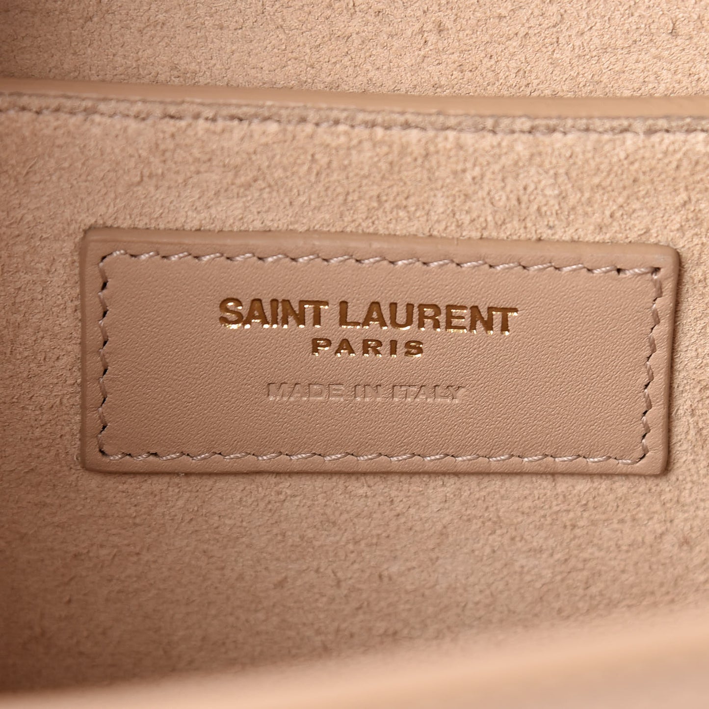 Smooth Calfskin Medium Classic Monogram Kate Tassel Satchel Dark Beige