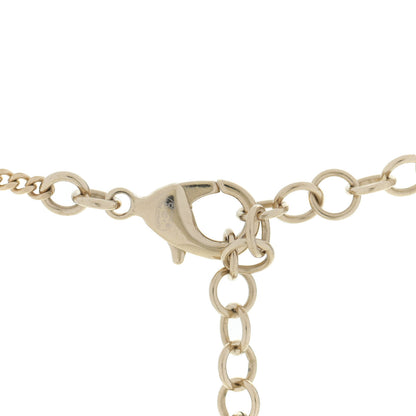 Chanel Crystal Pearl Glass Beaded CC Short Necklace Gold White Black 3 of 5