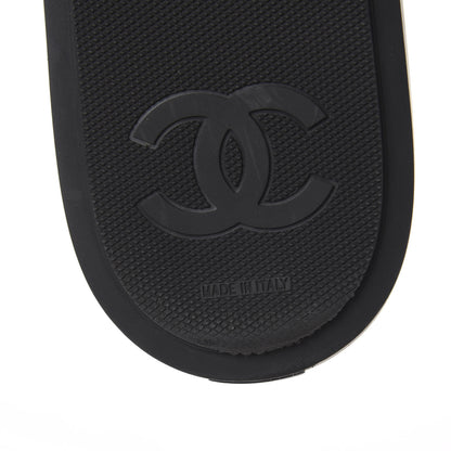 Chanel Calfskin Camellia Slip On Sneakers 39 Black 6 of 7