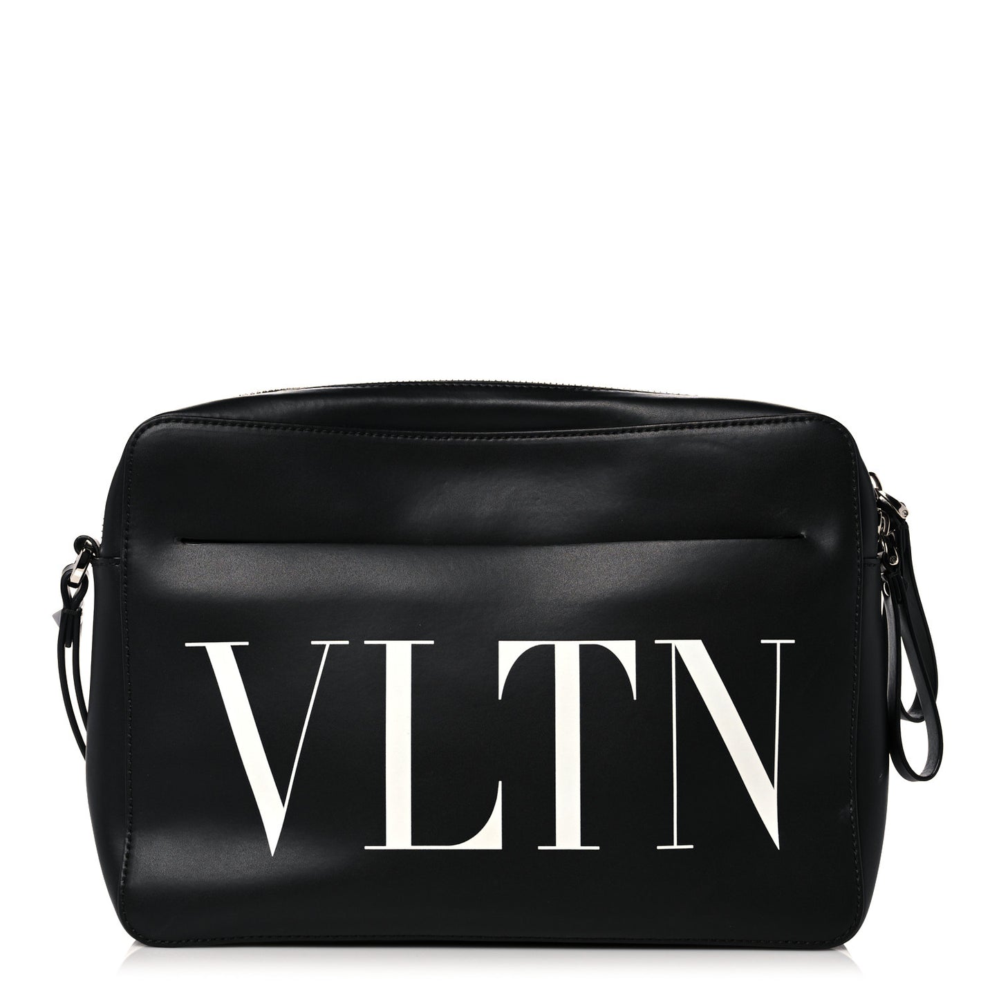 Calfskin VLTN Zip Pouch Black