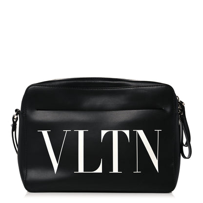 Valentino Garavani Calfskin VLTN Zip Pouch Black 1 of 11