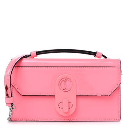 Christian Louboutin Patent Calfskin Small Elisa Baguette Bubble Gum 1 of 10