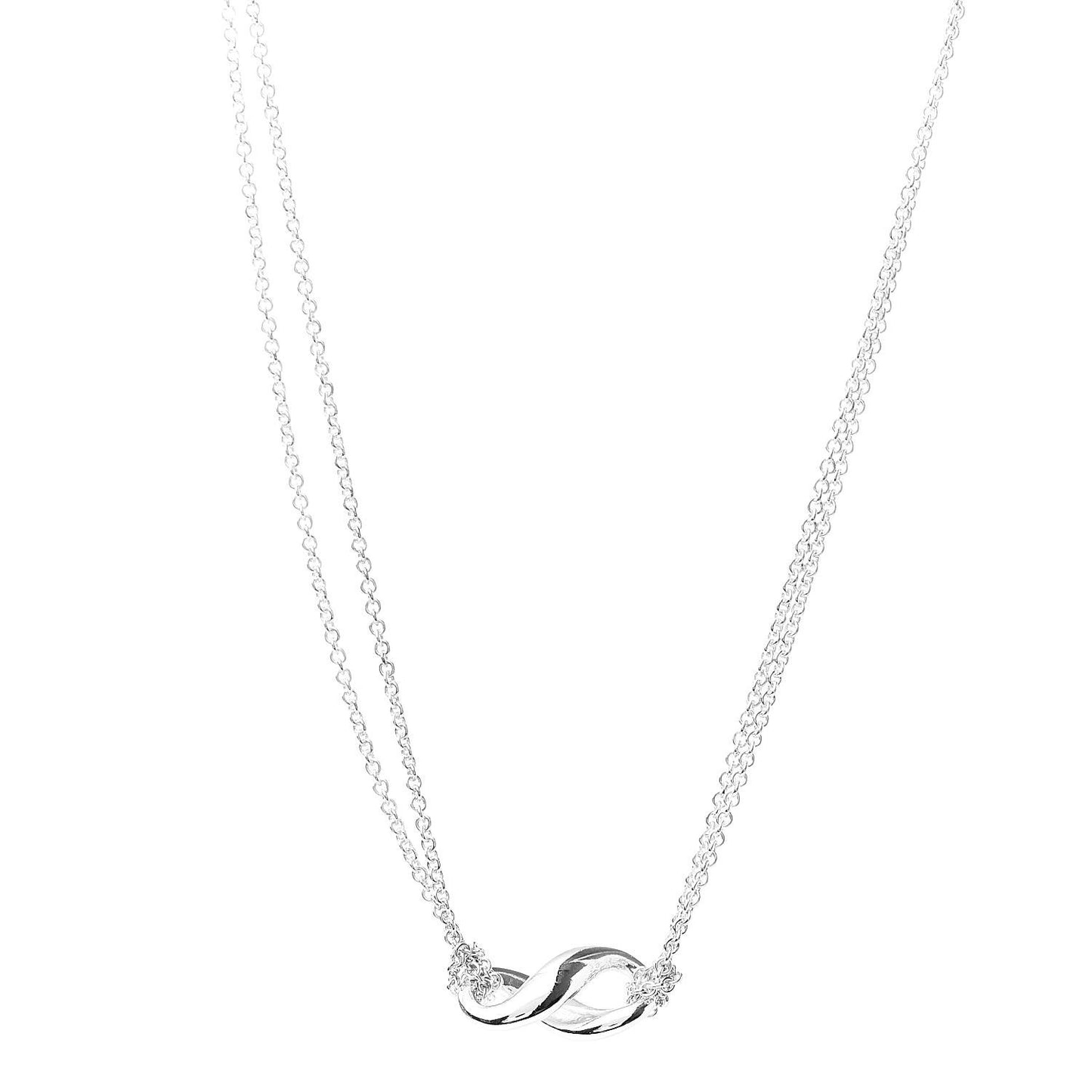 Sterling Silver Figure 8 Pendant Necklace