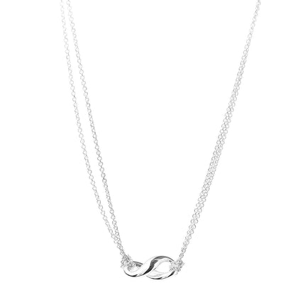 Tiffany Sterling Silver Figure 8 Pendant Necklace 1 of 6