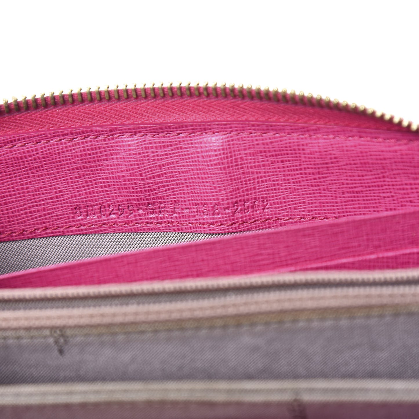 Zucca Spalmati Vitello Elite Zip Around Wallet Tobacco Ciclamino