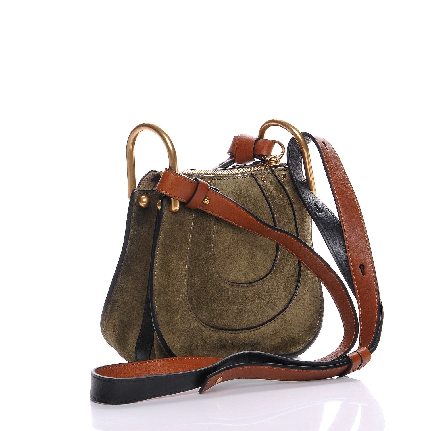 Chloe Suede Calfskin Nano Hayley Hobo Eucalyptus 3 of 7