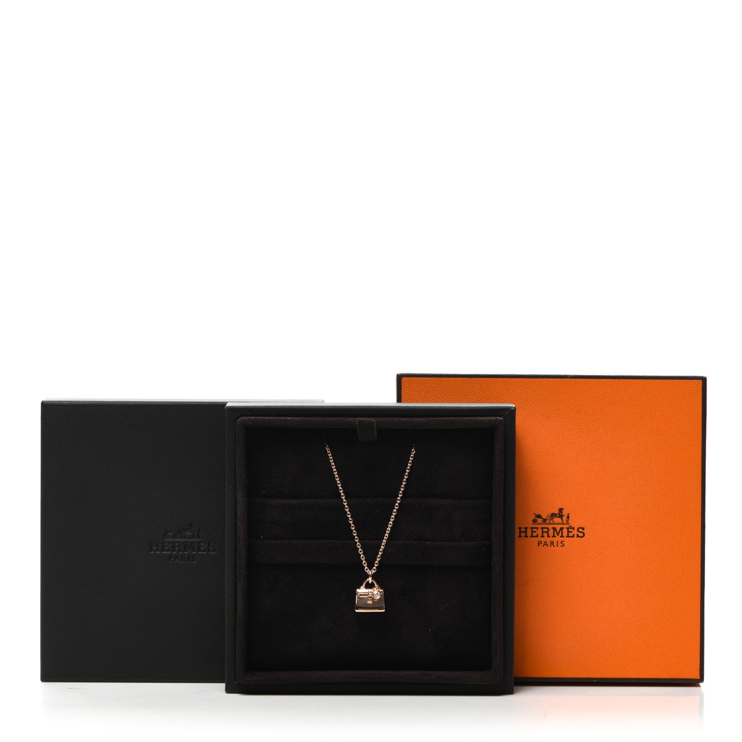 18K Rose Gold Diamond Kelly Pendant Necklace