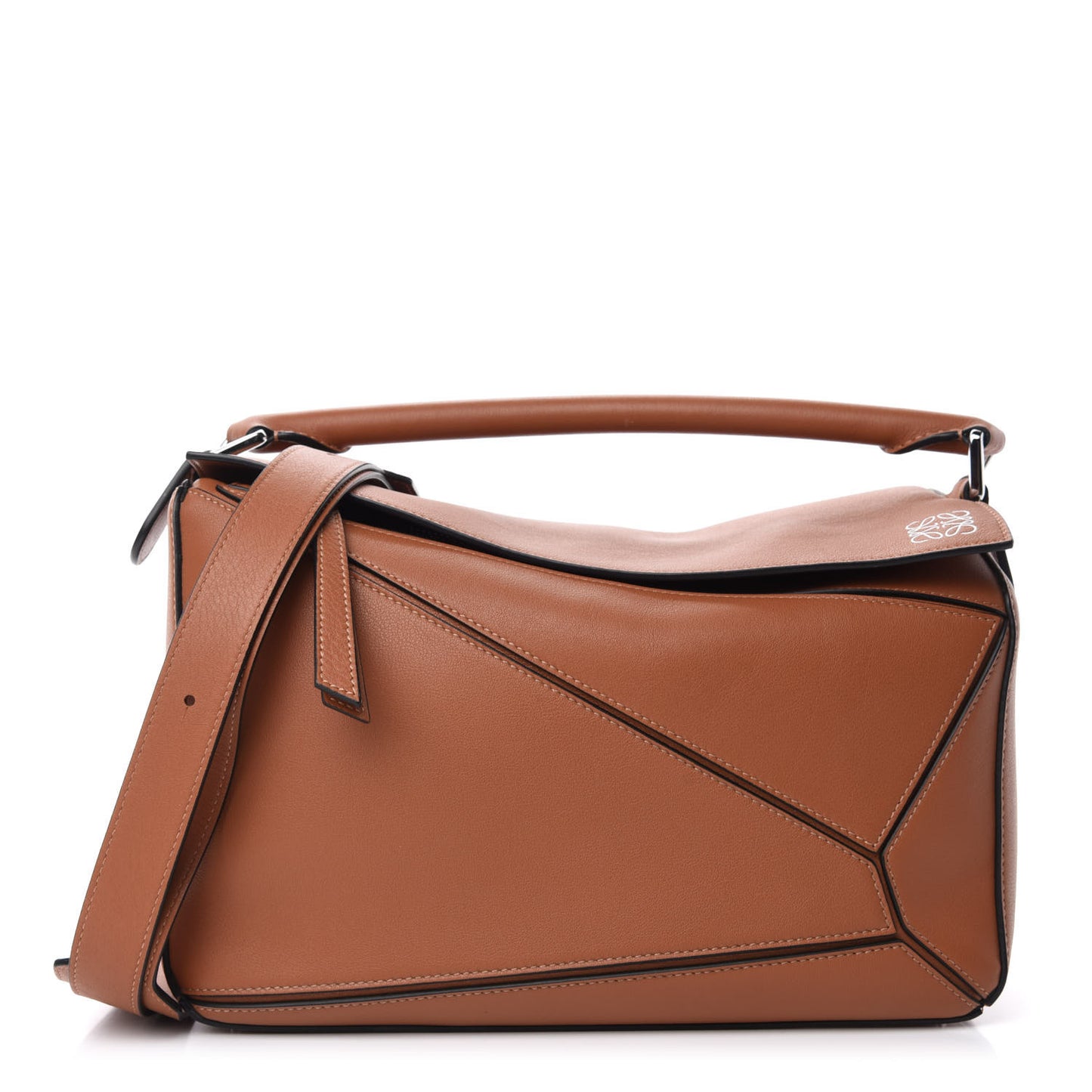 Calfskin Medium Puzzle Bag Tan