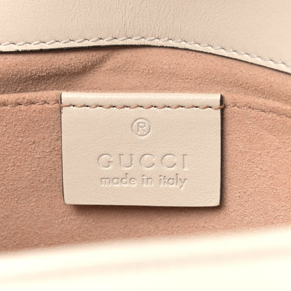 Gucci Calfskin Matelasse Mini GG Marmont Shoulder Bag White 6 of 9