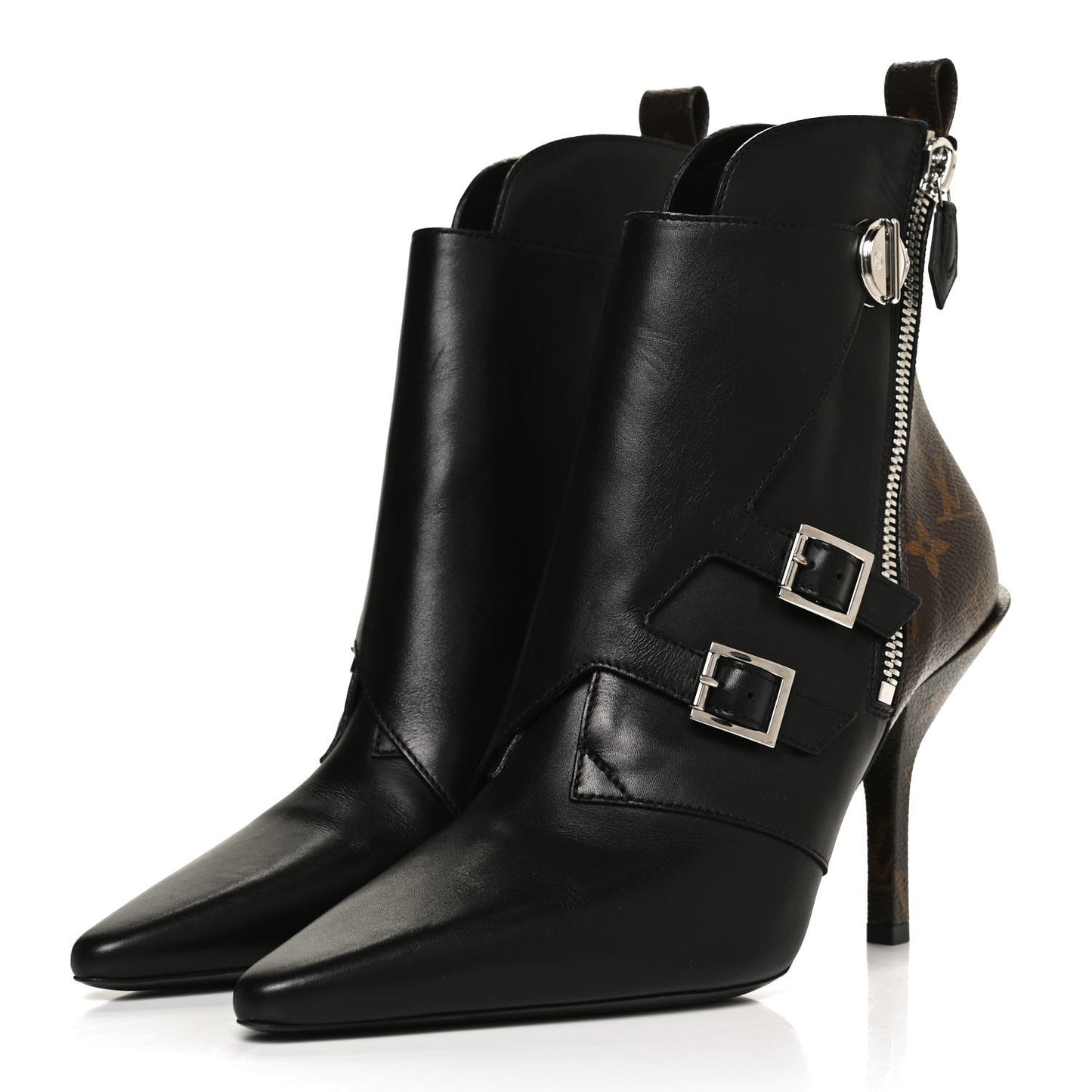 Calfskin Monogram Janet Ankle Boots 40 Black