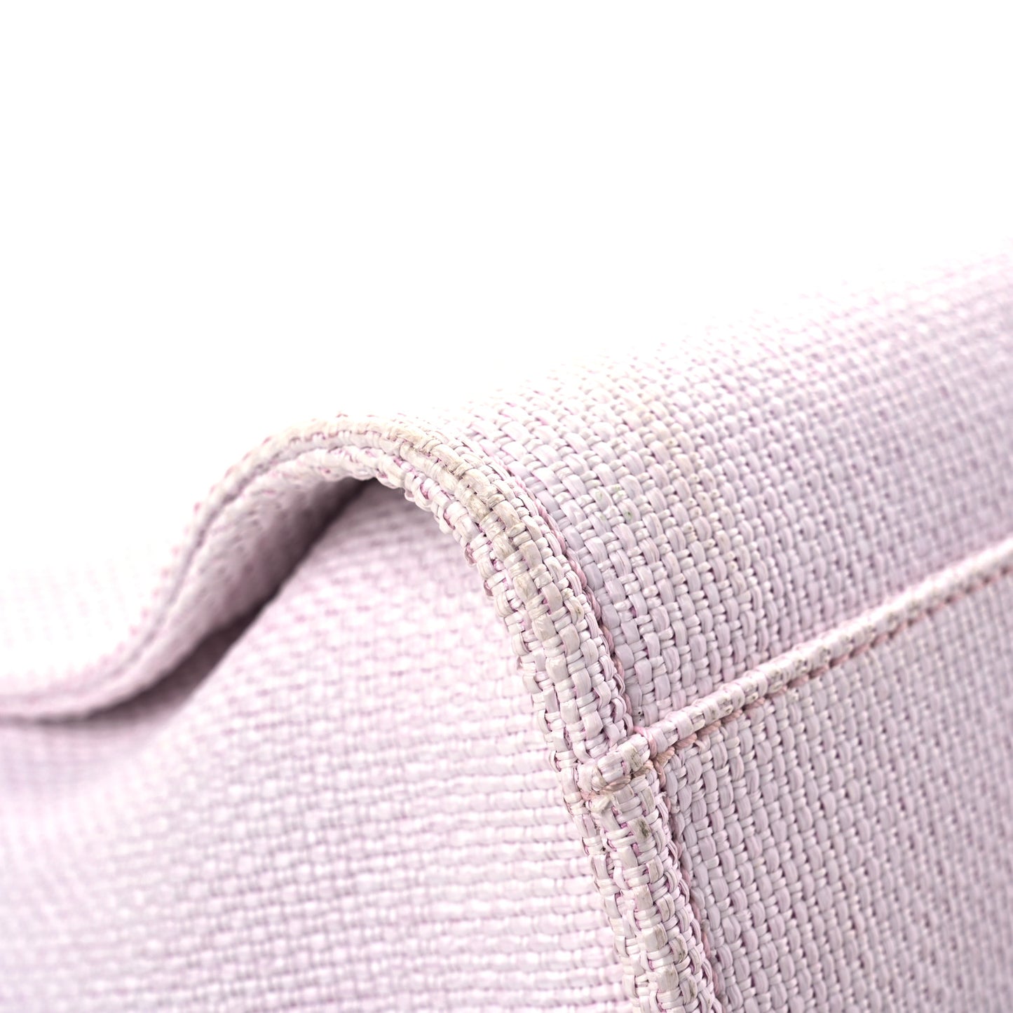 Woven Straw Raffia Medium Deauville Tote Pink