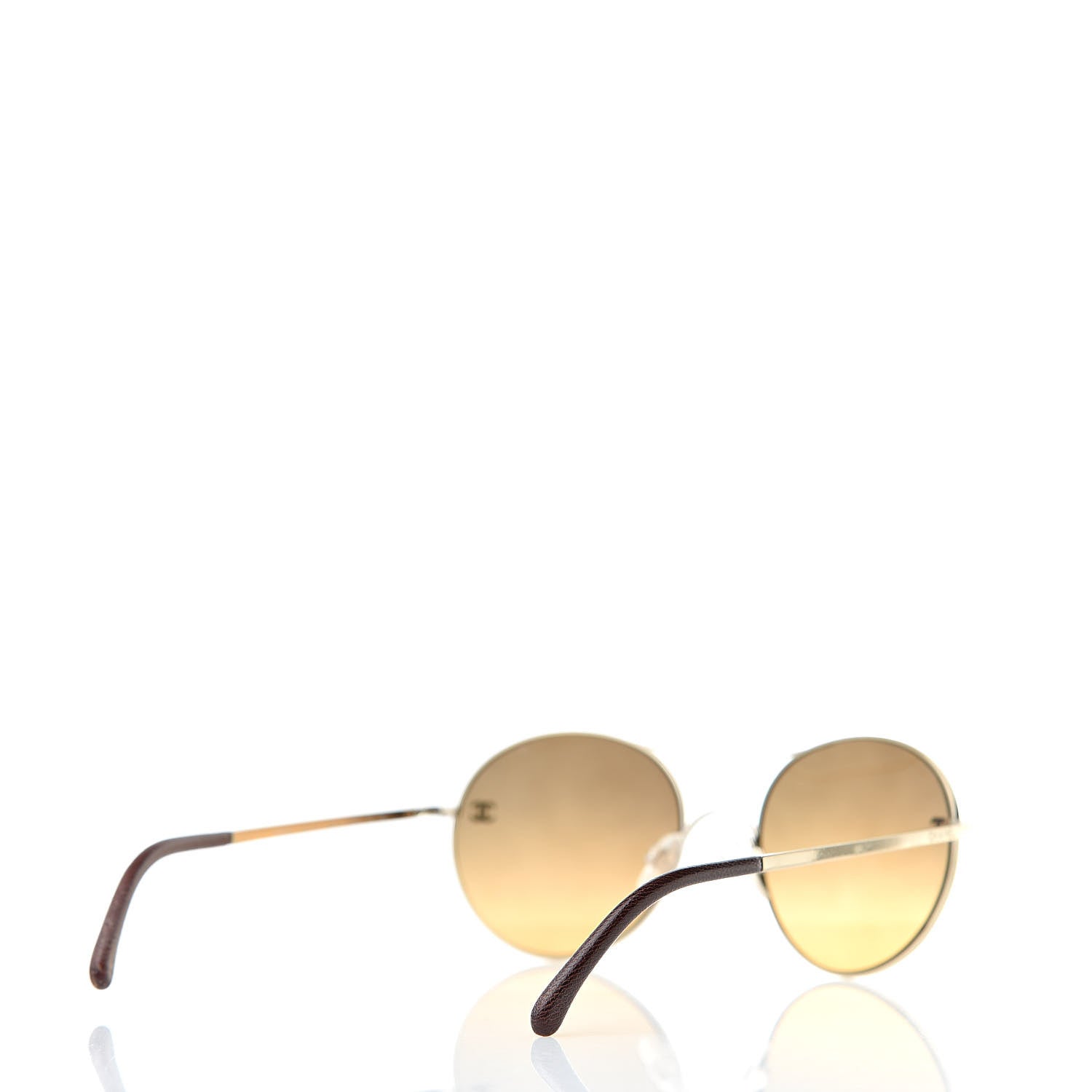 Chanel Round Sunglasses 4190 T Q Brown Gold 4 of 7