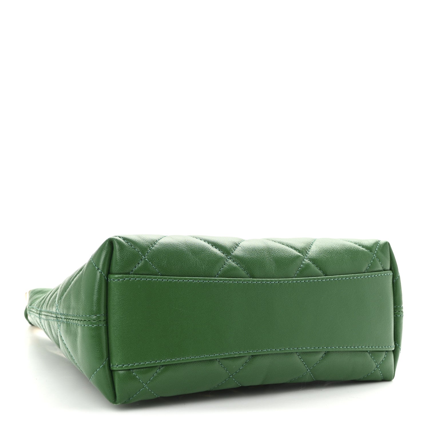 Chanel Shiny Crumpled Lambskin Quilted Small CC Funky Town Hobo Green 4 of 11
