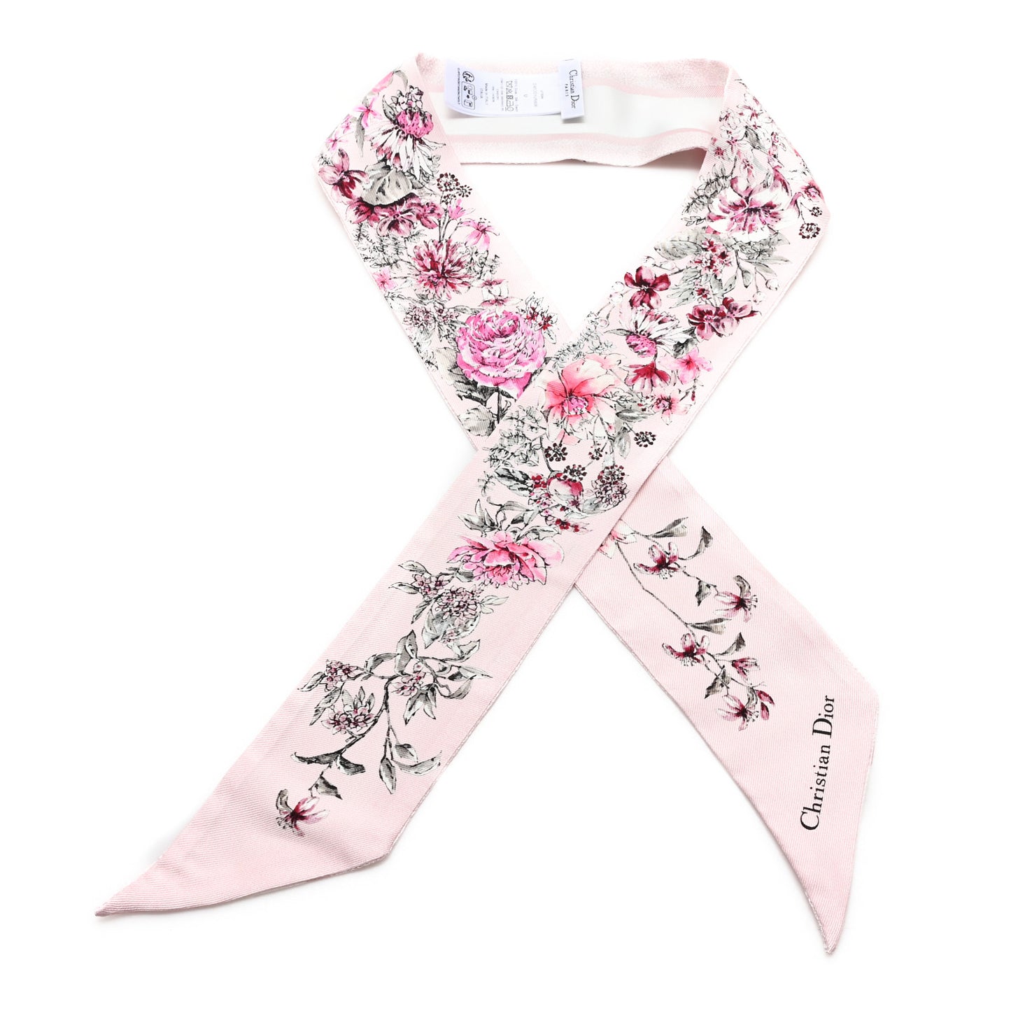 Silk Floral Mitzah Scarf Rose