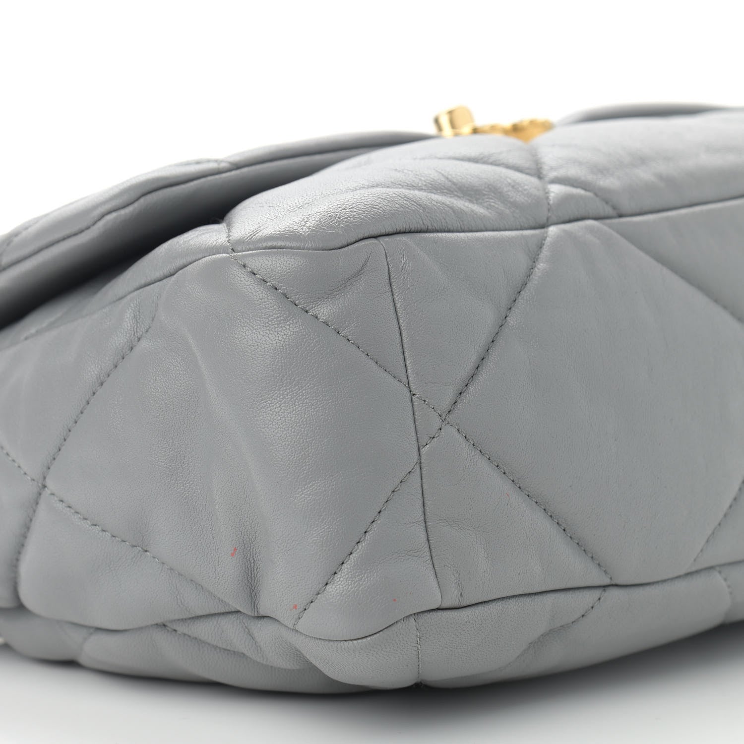 Chanel Lambskin Quilted Large Chanel 19 Flap Grey 9 of 16